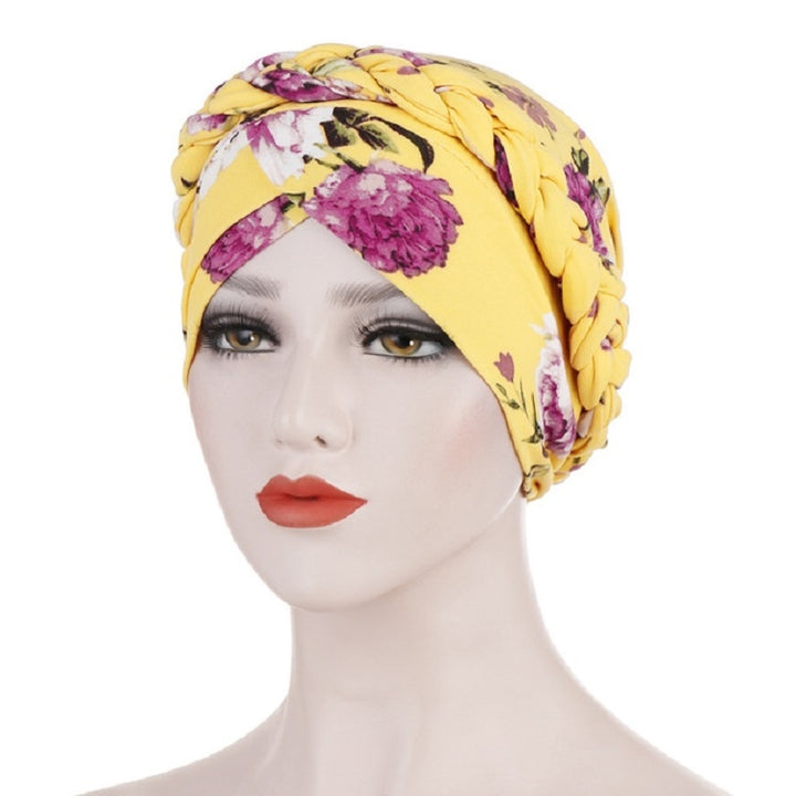 Women Printed Brushed Milk Silk Turban Hat Short Pullover Hat, One Size