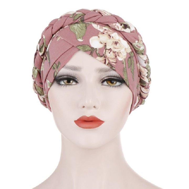 Women Printed Brushed Milk Silk Turban Hat Short Pullover Hat, One Size