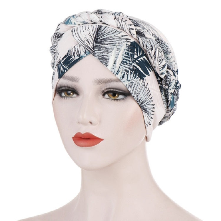 Women Printed Brushed Milk Silk Turban Hat Short Pullover Hat, One Size