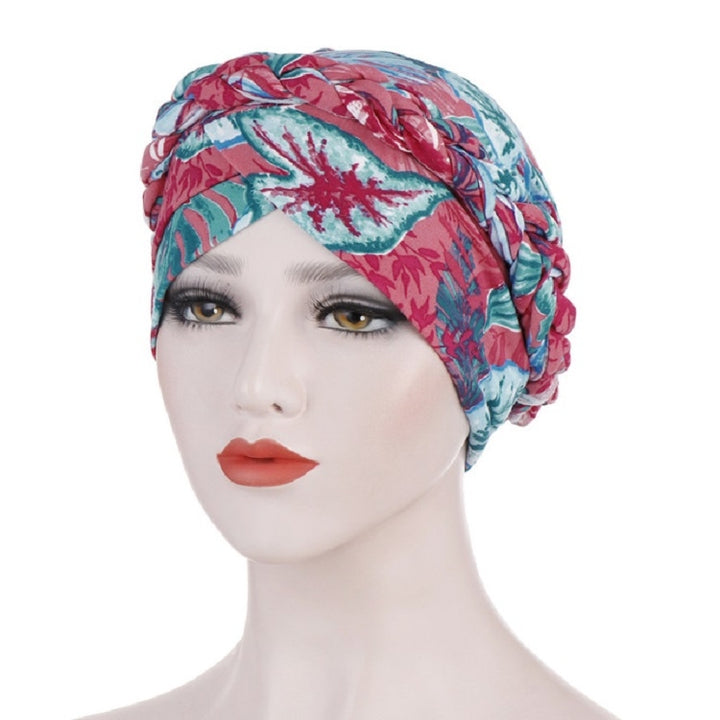 Women Printed Brushed Milk Silk Turban Hat Short Pullover Hat, One Size