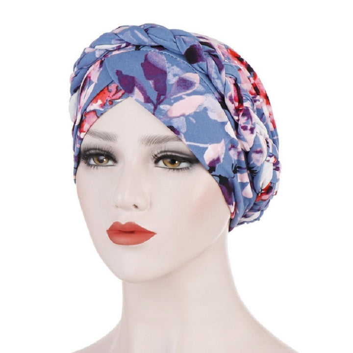 Women Printed Brushed Milk Silk Turban Hat Short Pullover Hat, One Size