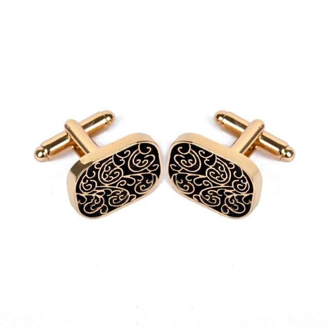 High-end men shirts Cufflinks collocation accessoriesgifts classic Mens Fashion Design carving