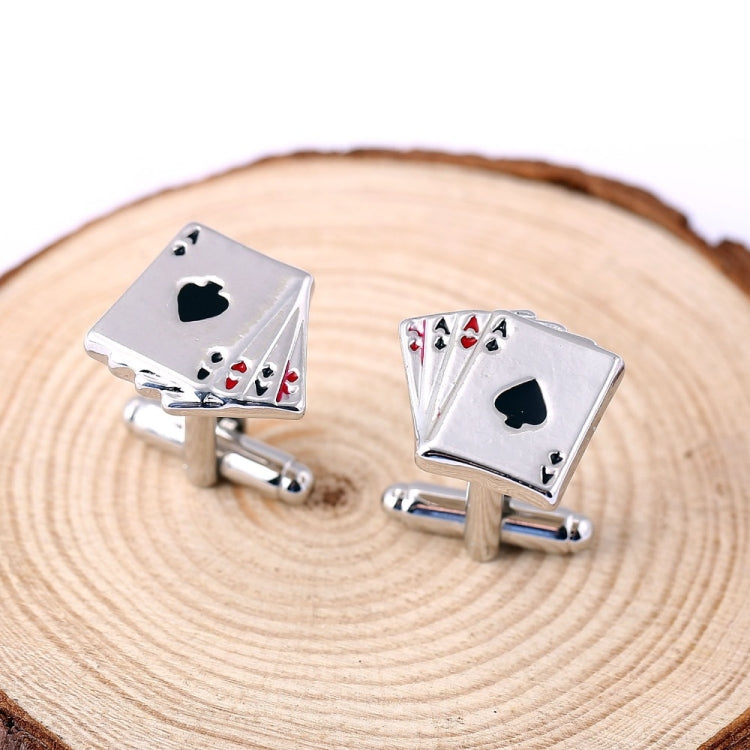 4A poker cufflinks male French shirt cuff links Cards Design cufflink Fashion for men