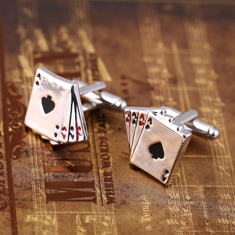 4A poker cufflinks male French shirt cuff links Cards Design cufflink Fashion for men