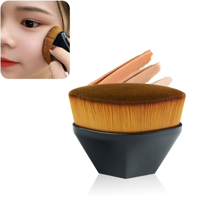 Petal Foundation Brush BB Cream Makeup Brushes Loose Powder Brush Flat Kit Pincel Maquiagem, Black, Pink