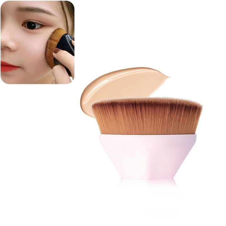 Petal Foundation Brush BB Cream Makeup Brushes Loose Powder Brush Flat Kit Pincel Maquiagem, Black, Pink