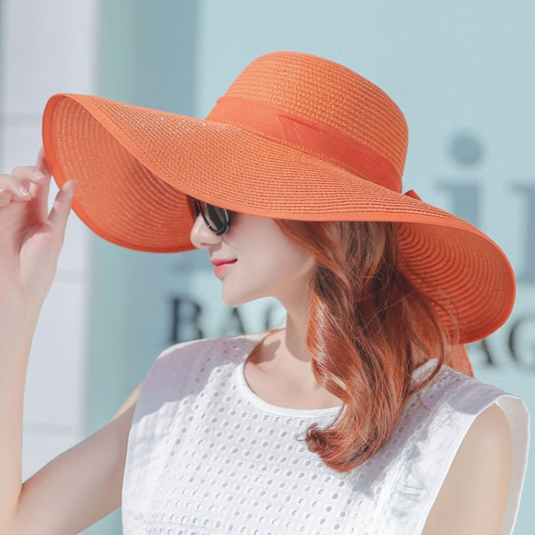 Women Summer Hats Foldable Wide Large Brim Beach Sun Straw Cap Elegant Hats Caps, M