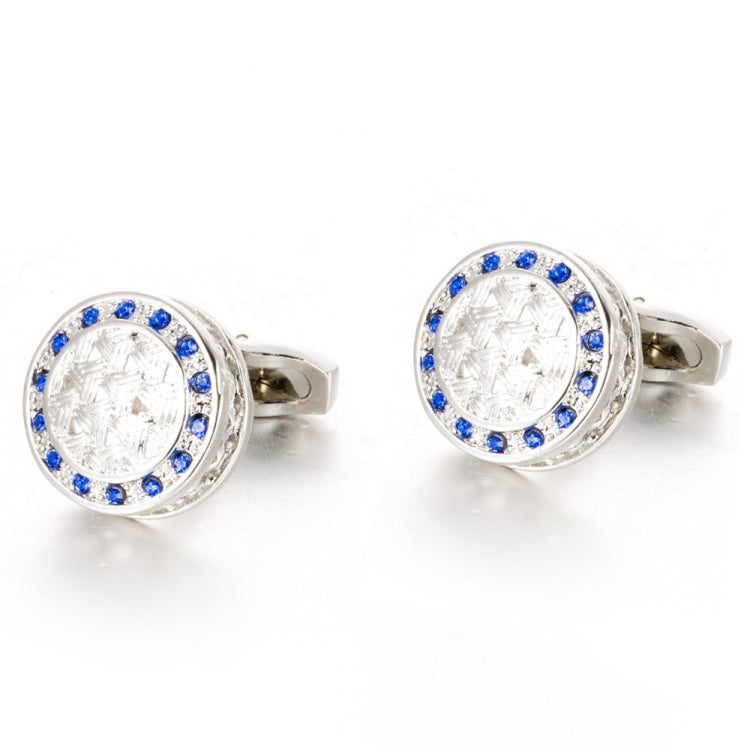 French Cufflinks Round crystal cufflinks