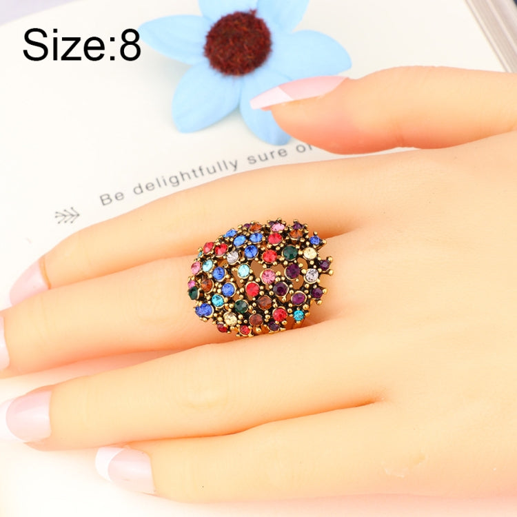 Women Charms Bohemia Jewelry Antique Resin Ethnic Rings, 7, 8, 9, 10