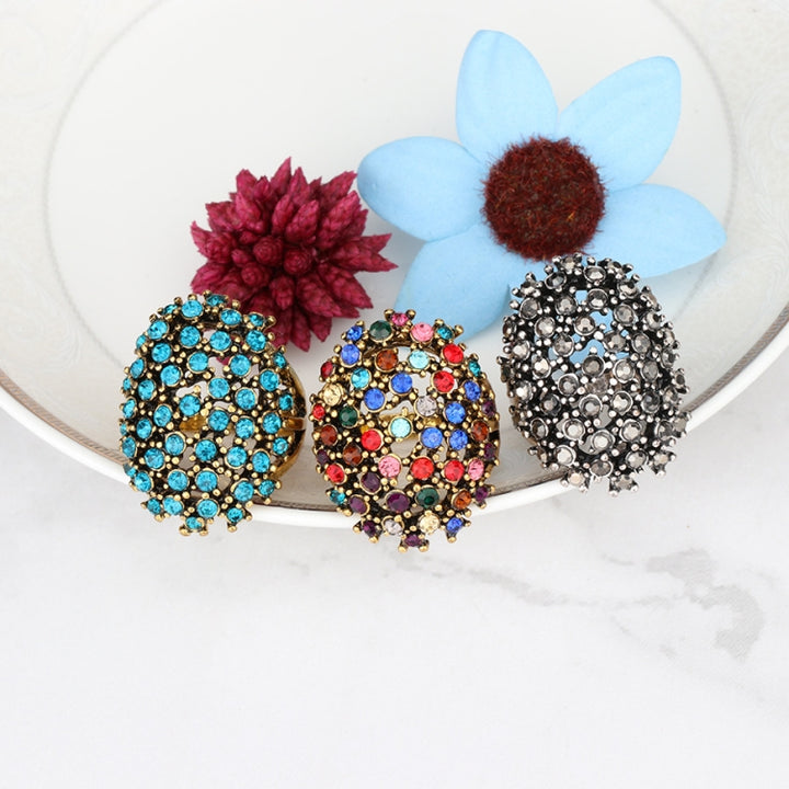 Women Charms Bohemia Jewelry Antique Resin Ethnic Rings, 7, 8, 9, 10