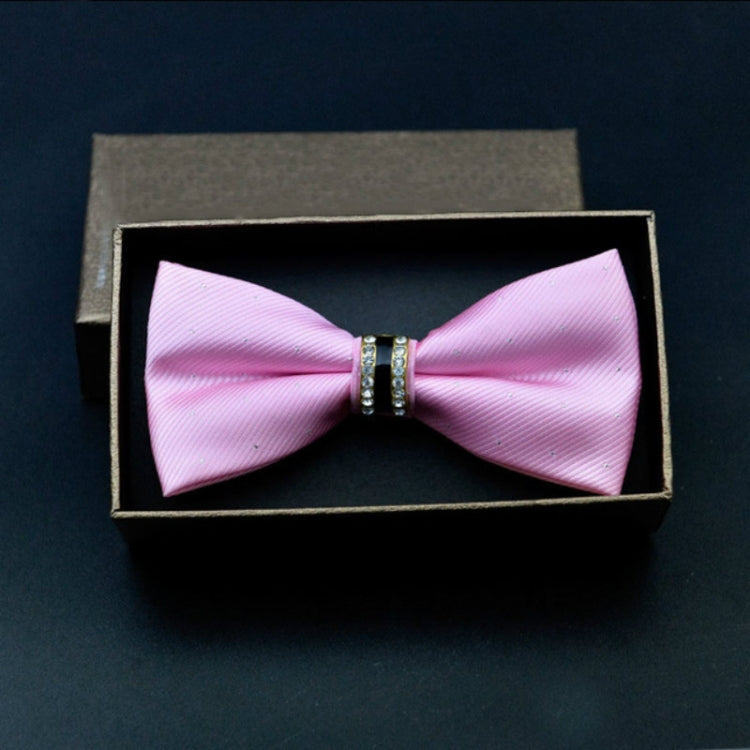 Polyester Yarn Diamond Bow Tie Metal Bow for Men