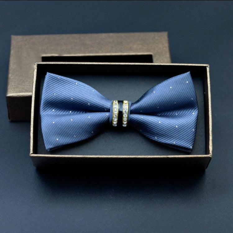 Polyester Yarn Diamond Bow Tie Metal Bow for Men