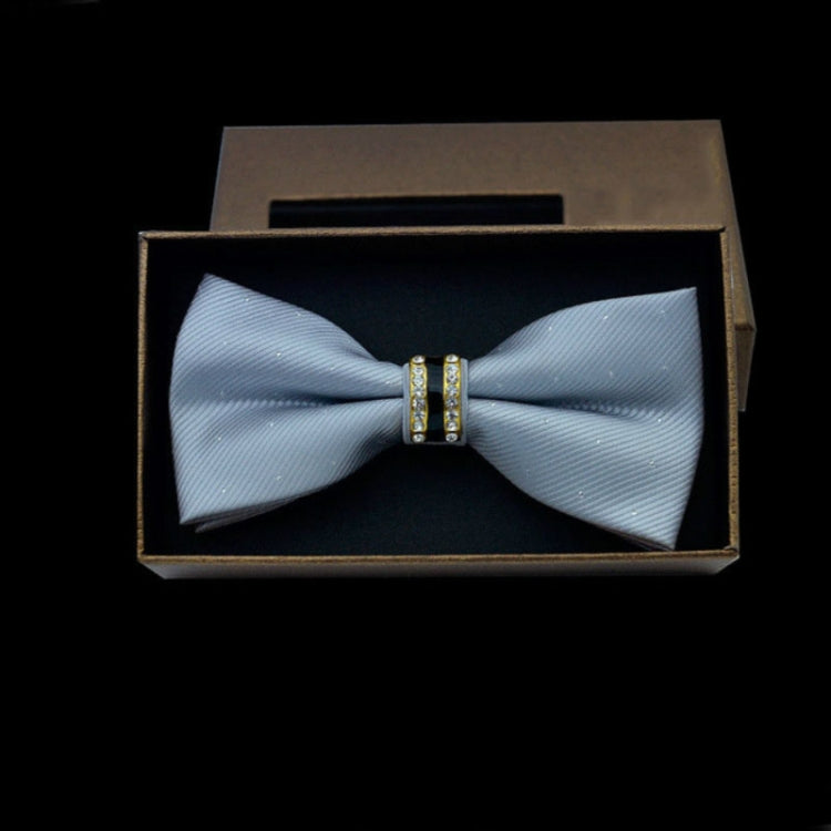 Polyester Yarn Diamond Bow Tie Metal Bow for Men