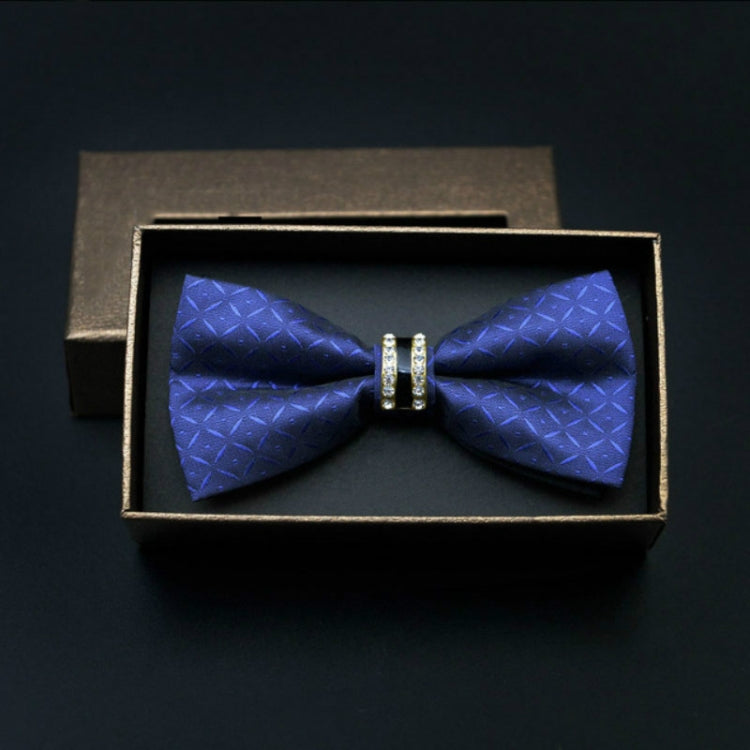 Polyester Yarn Diamond Bow Tie Metal Bow for Men