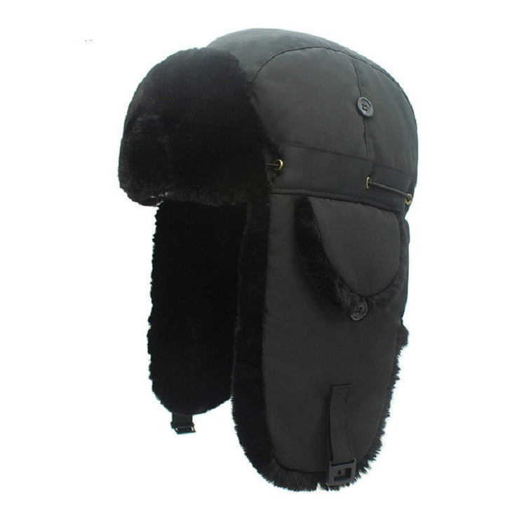 Winter Outdoor Padded Adjustable Head Circumference Ski Hat Warm Ear Protected Cap Flight Hats, Black Black Fur, Black Brown Fur, Dark Blue Black Fur, Dark Blue Brown Fur, Gray Black Fur, Gray Brown Fur, Army Green Black Fur, Army Green Brown Fur