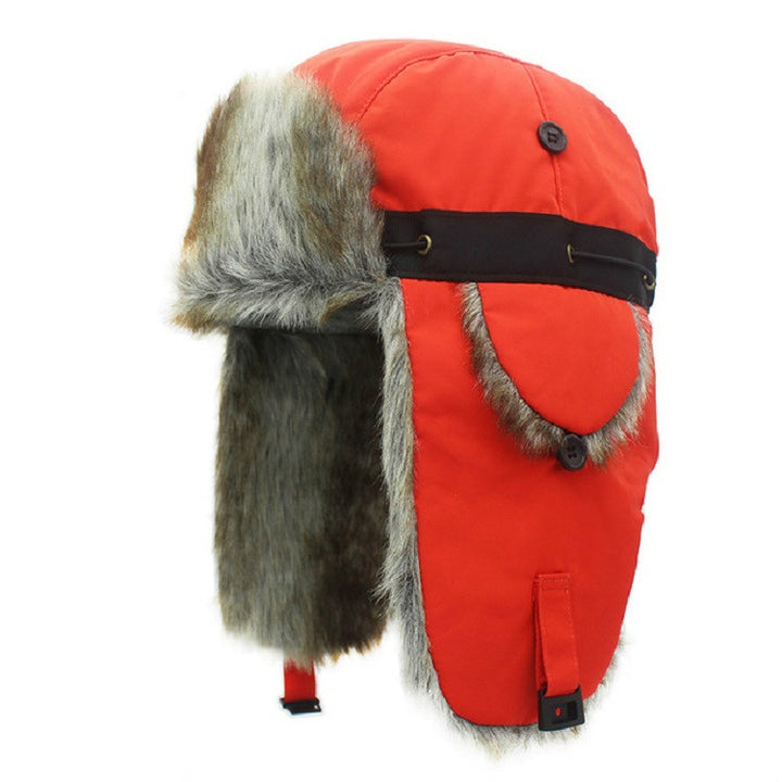 Winter Outdoor Padded Adjustable Head Circumference Ski Hat Warm Ear Protected Cap Flight Hats, Black Black Fur, Black Brown Fur, Dark Blue Black Fur, Dark Blue Brown Fur, Gray Black Fur, Gray Brown Fur, Army Green Black Fur, Army Green Brown Fur