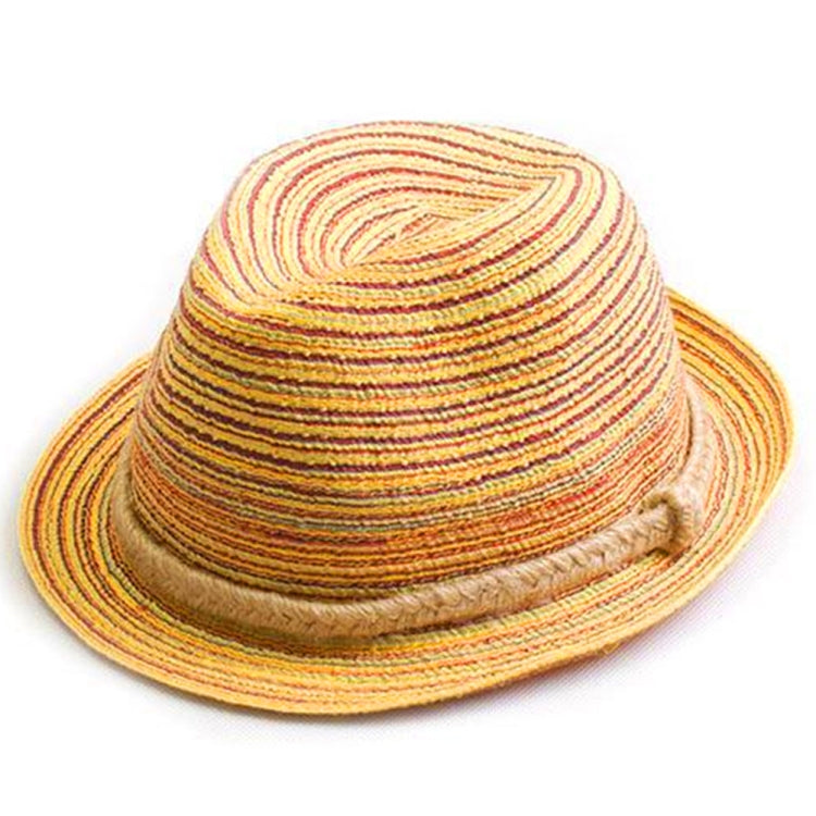 Colorful Striped Foldable Straw Hat Topee Bohemia Cap, Bohemia