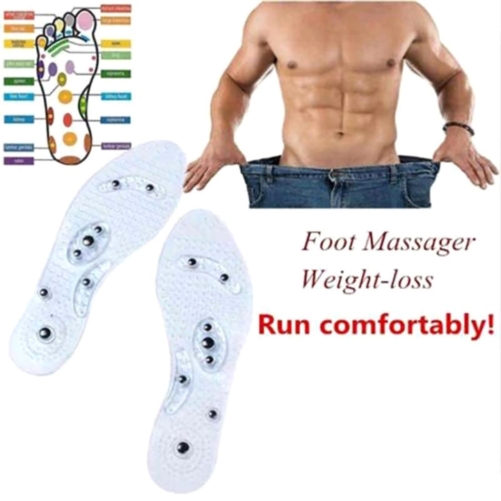 One Pair Breathable Running Shock Absorption Massage Insole, S About 27cm, L About 29cm