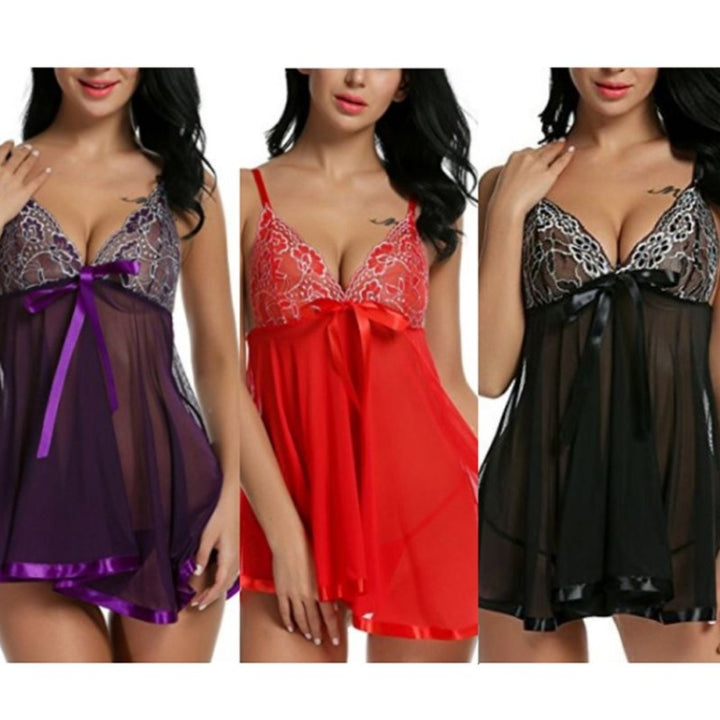 Sexy Perspective Mesh Girth Nightdress, S, M, L, XL