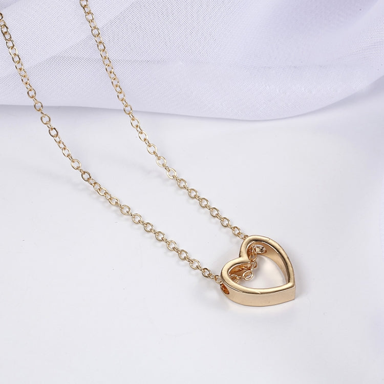 Fashion Necklace Heart Design Hollow Simple Necklace, gold, sliver