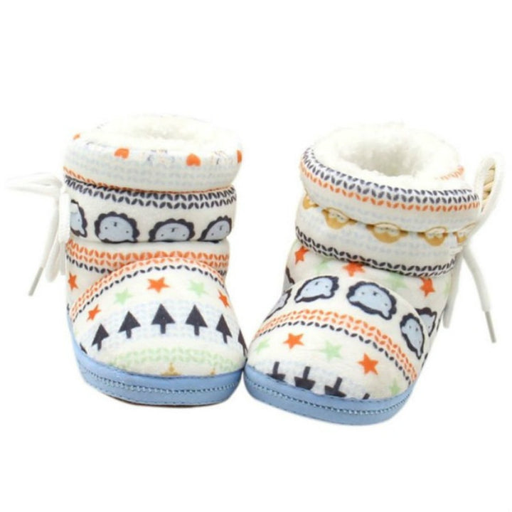 Baby Toddler  Shoes Thick Cotton Shoes Soft Bottom Warm High-top Children Shoes, 0-12 Month