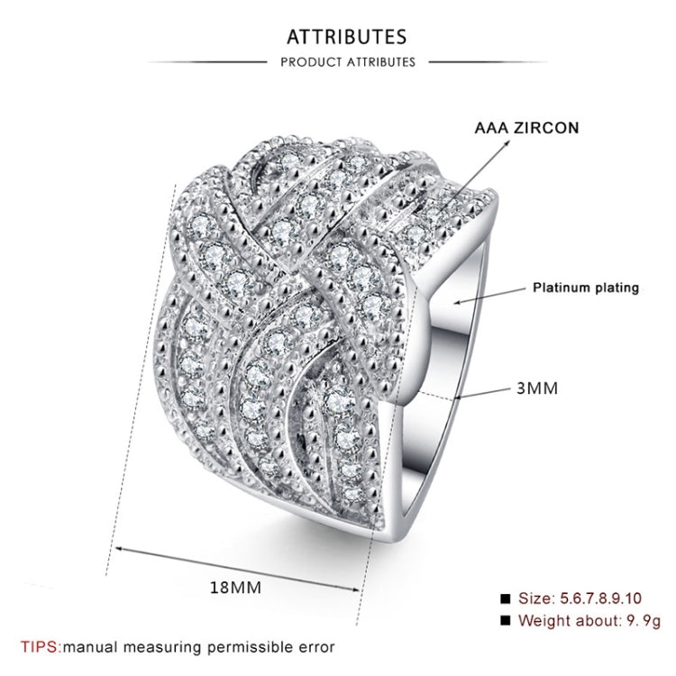 Women Fashion Luxury Zircon Stone Rings, 10, 6, 7, 8, 9