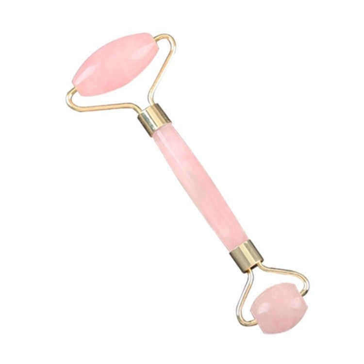 Double Head Massage Roller Natural Rose Crystal Quartz Jade Stone Anti Cellulite Wrinkle Facial Body Beauty Health Tool