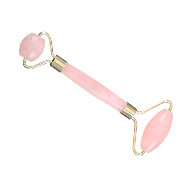 Double Head Massage Roller Natural Rose Crystal Quartz Jade Stone Anti Cellulite Wrinkle Facial Body Beauty Health Tool