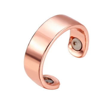 Personality Ring Magnetic Health Ring Creative Jewelry Open Ring, Glossy rose gold, Glossy black, Embossed rose gold