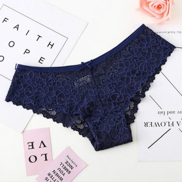 Full Lace Sexy Jacquard Seamless Underwear, One Size