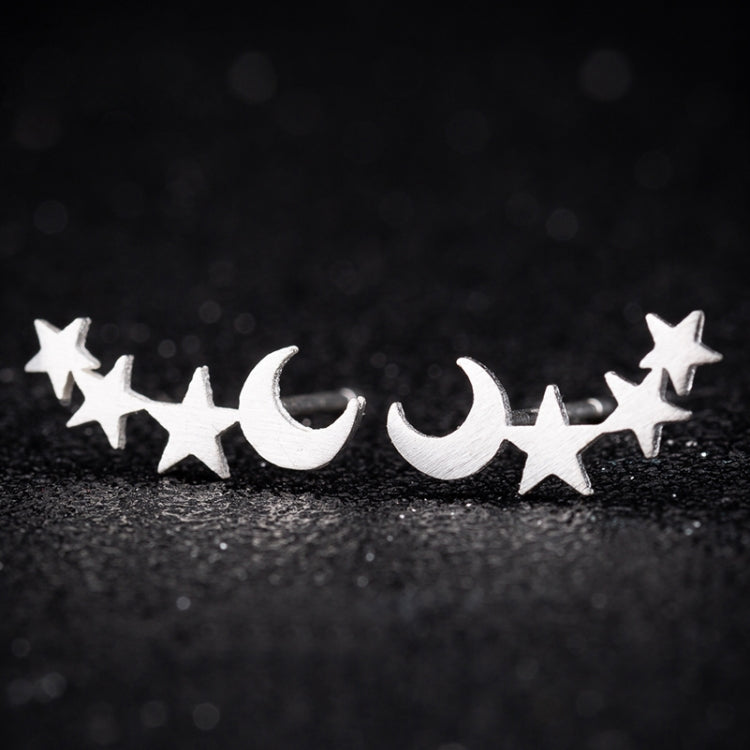 Simple Moon Star Stud Earrings for Women Birthday Gift Jewelry, Gold, Rose Gold, Silver