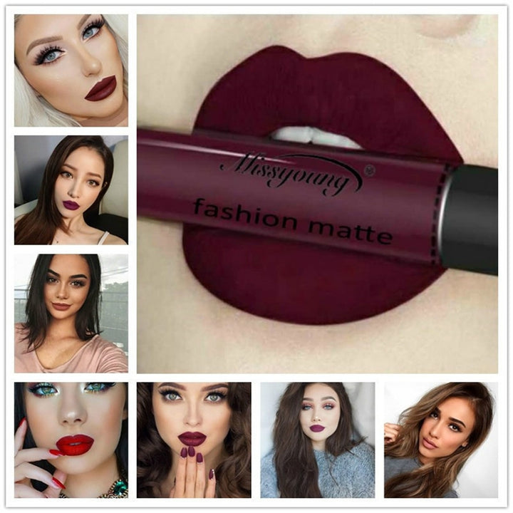 Liquid Lipstick Matte Makeup Lip Liner Pencil Waterproof Long Lasting Lip Stick Beauty Matte Lipstick, 1, 2, 3, 4, 5, 6, 7, 8, 9, 10, 11, 12, 13, 14, 15, 16, 17, 18