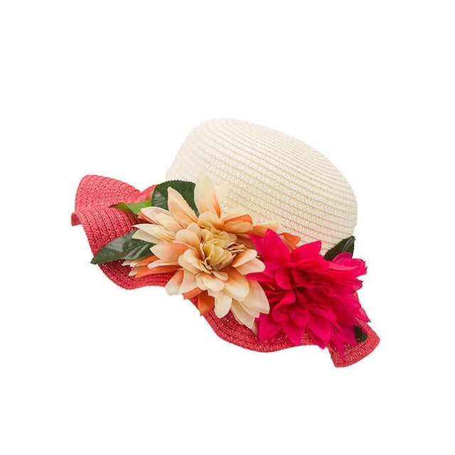 Sun Hats Summer Hats Flower Large Eaves Straw Beach Cap Straw Hat