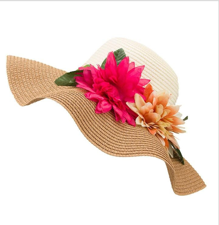 Sun Hats Summer Hats Flower Large Eaves Straw Beach Cap Straw Hat