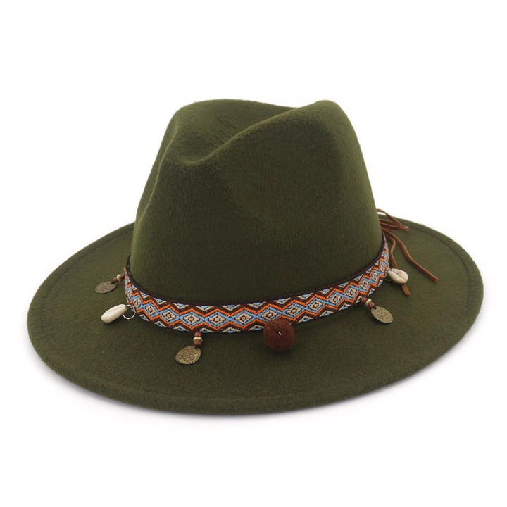 Women Jazz Caps Bohemia Style Woolen Hats for Spring Summer Beach