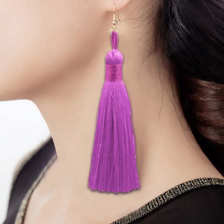 3 PCS Women Boho Fashion Long Tassel Earrings, Black, Blue, Yellow, Purple, Red, Pink, White, Multicolor, wine red, rose red, green, grey, deep coffee, coffee