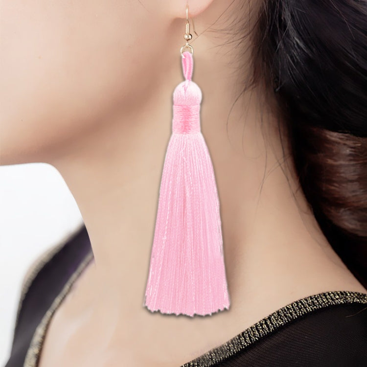 3 PCS Women Boho Fashion Long Tassel Earrings, Black, Blue, Yellow, Purple, Red, Pink, White, Multicolor, wine red, rose red, green, grey, deep coffee, coffee