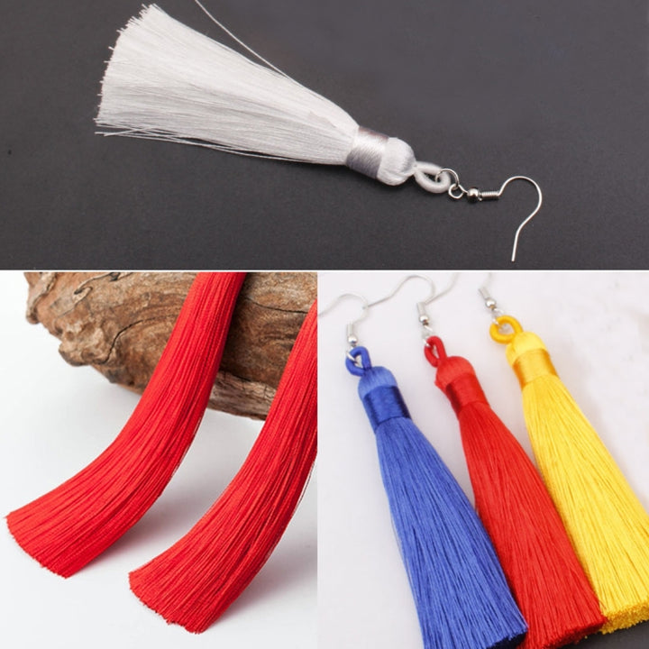 3 PCS Women Boho Fashion Long Tassel Earrings, Black, Blue, Yellow, Purple, Red, Pink, White, Multicolor, wine red, rose red, green, grey, deep coffee, coffee