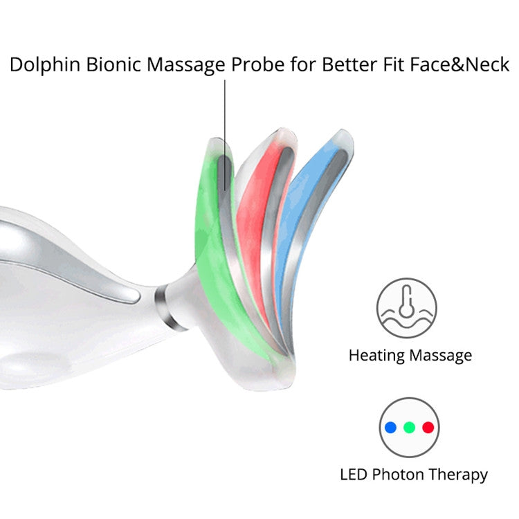 Electric Dolphin Neck Massager Wrinkle Removal Handheld Vibration Neck Face Massage Beauty Instrument Tool