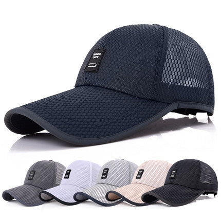 Outdoor Quick-drying Mesh Breathable Baseball Cap for Men, Black, White, Navy, Gray, Beige