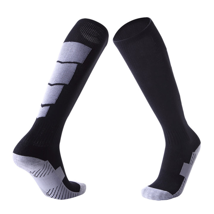 Adult Non-Slip Over-Knee Football Socks Thick Comfortable Wear-Resistant High Knee Socks, Black, White, Red, Yellow, Orange Black, Grass Green, Sapphire, Tangerine, Blue Grey, White Grey, Yellow Black