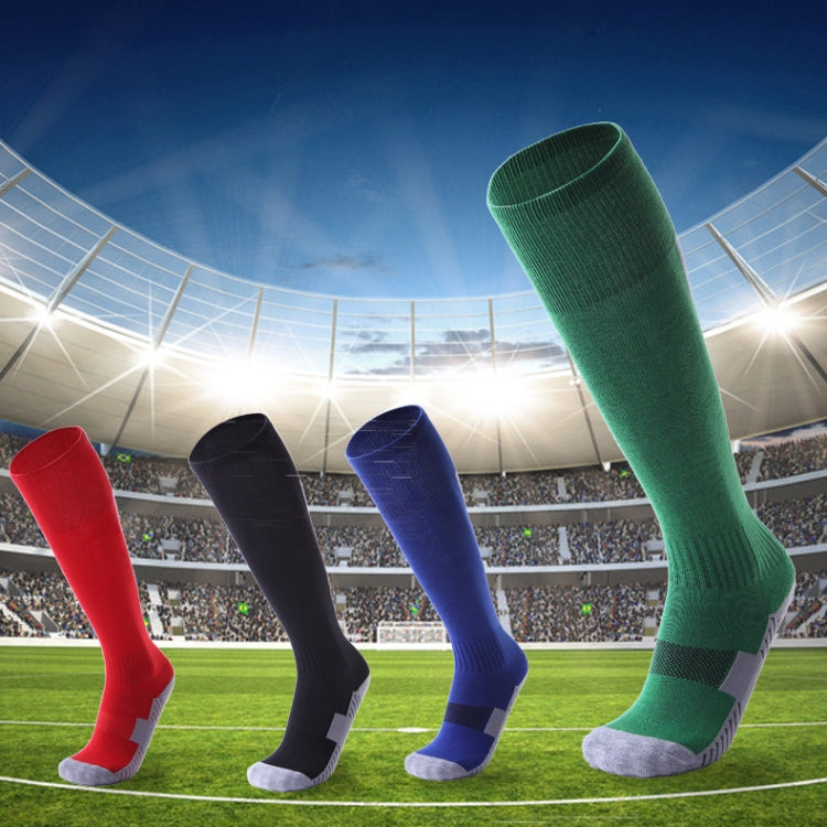 Adult Non-Slip Over-Knee Football Socks Thick Comfortable Wear-Resistant High Knee Socks, Black, White, Red, Yellow, Orange Black, Grass Green, Sapphire, Tangerine, Blue Grey, White Grey, Yellow Black