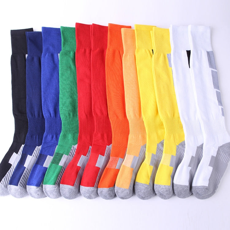 Adult Non-Slip Over-Knee Football Socks Thick Comfortable Wear-Resistant High Knee Socks, Black, White, Red, Yellow, Orange Black, Grass Green, Sapphire, Tangerine, Blue Grey, White Grey, Yellow Black