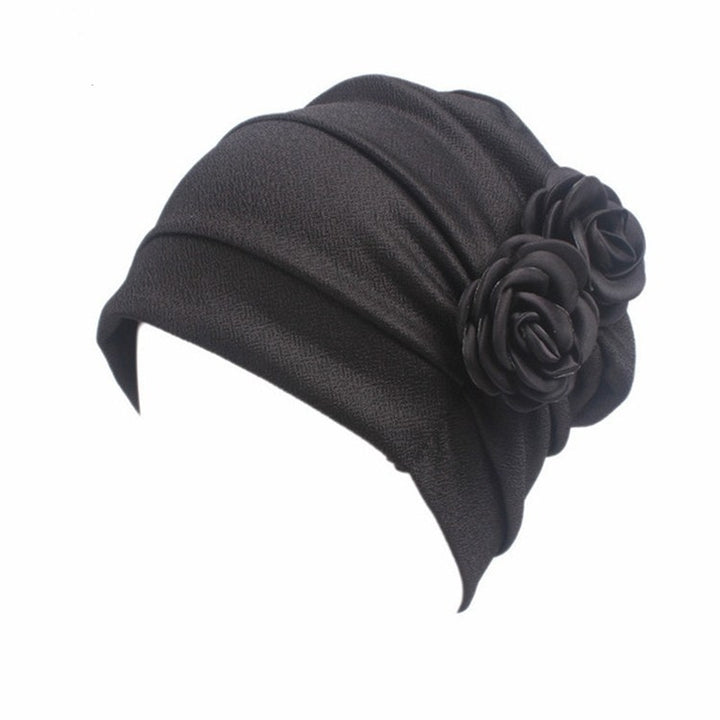 Flower Wrinkled Pull-over Confinement Chemotherapy Cap, One  Size