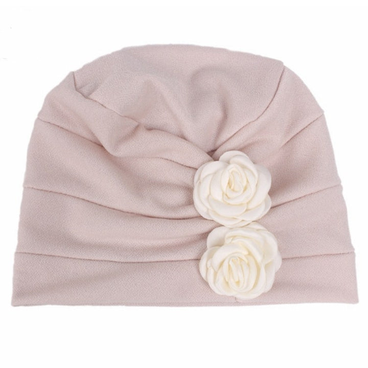 Flower Wrinkled Pull-over Confinement Chemotherapy Cap, One  Size