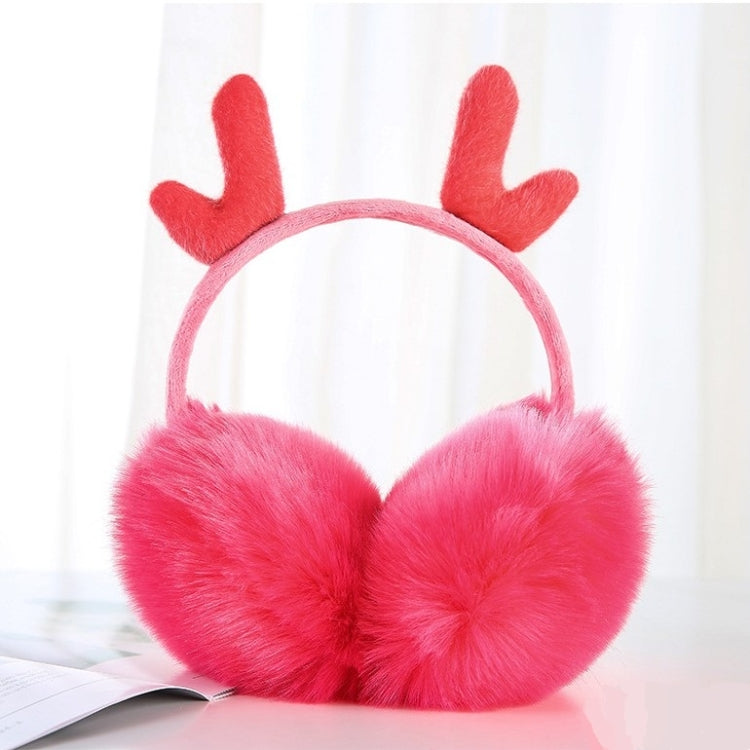 Antler Plush Earmuffs Winter Warm Fashion Retractable Ear Warmer, One Size