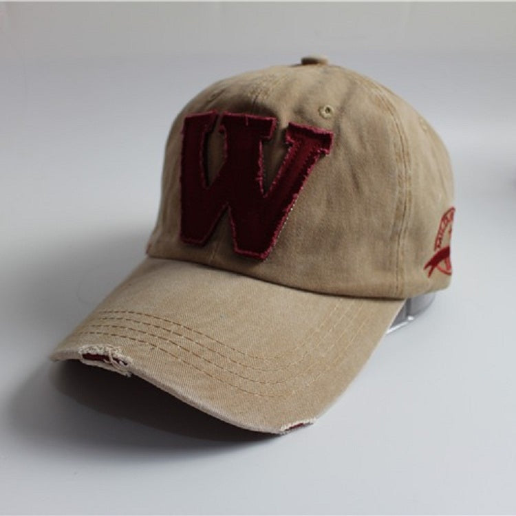 Alphabet Pattern Canvas Baseball Cap