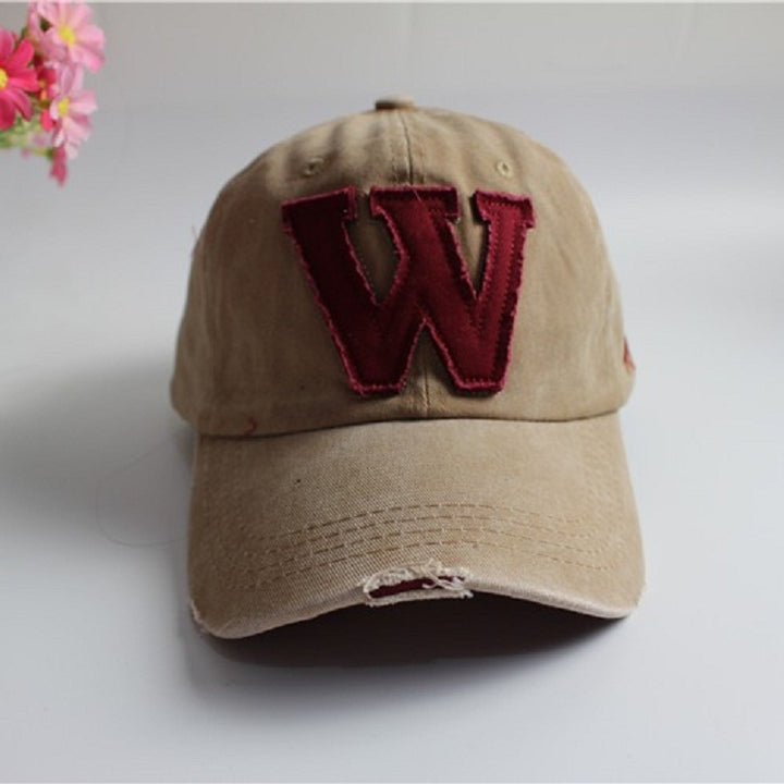 Alphabet Pattern Canvas Baseball Cap