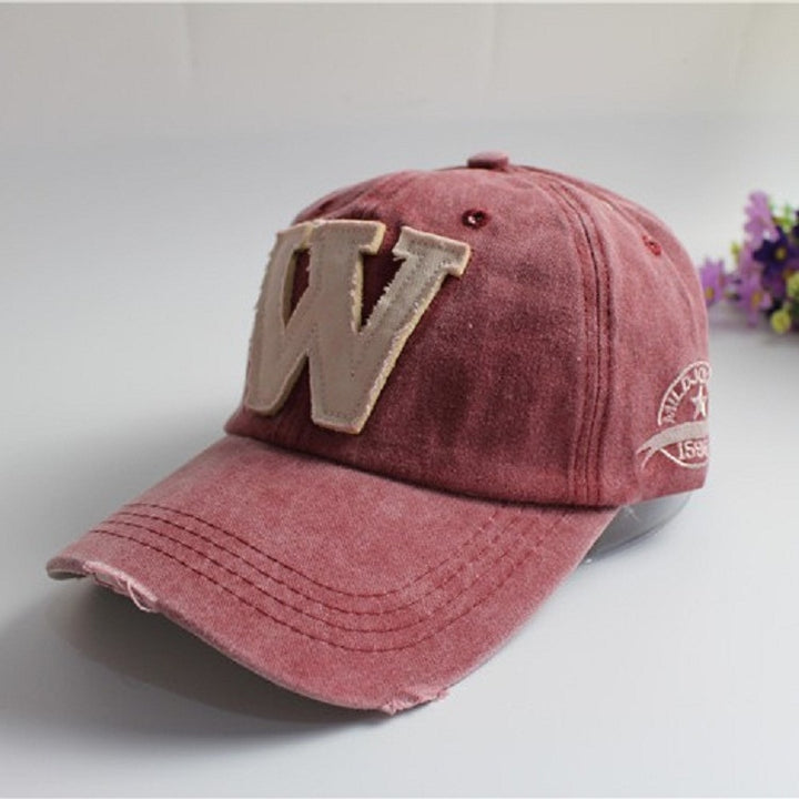 Alphabet Pattern Canvas Baseball Cap