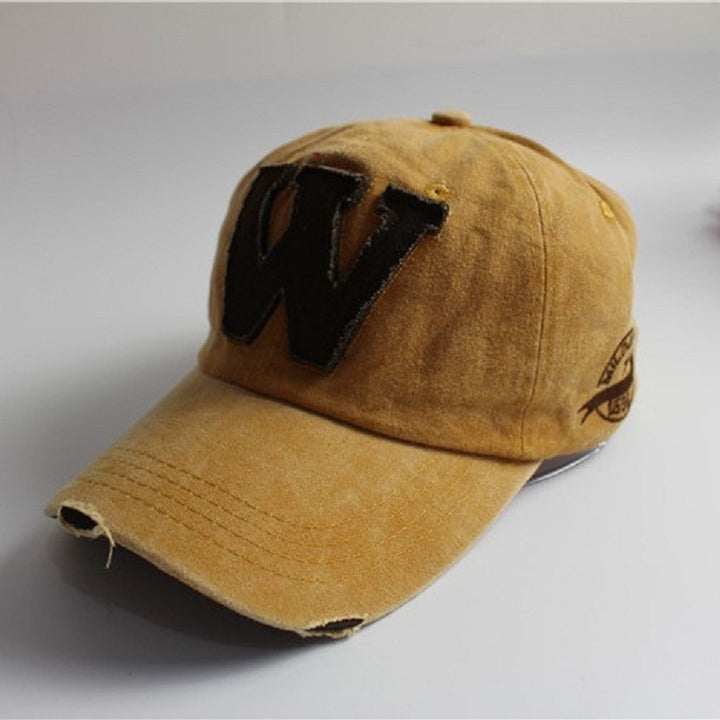 Alphabet Pattern Canvas Baseball Cap